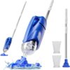 Yousky 2025 S1 Pro Cordless Pool Vacuum – 18.5GPM Powerful Suction, Adjustable Telescopic Aluminum Pole, 2 Interchangeable Brush Heads, Large Reusable Filter Bag, Fast-Charging Long-Lasting Battery, for Inground & Above Ground Pools, Spa, Hot Tub