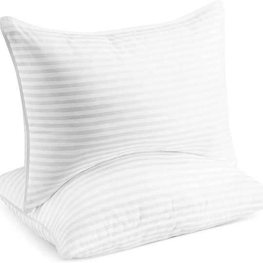 Beckham Hotel Collection Bed Pillows, Set of 2 Standard/Queen Size – Down Alternative Pillows for Sleeping, Ideal for Back, Stomach, or Side Sleepers, Soft and Supportive'