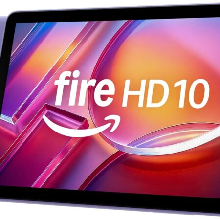 Amazon Fire HD 10 tablet in Lilac with 10.1" Full HD display, 32 GB storage, 3 GB RAM, and octa-core processor — newest model without lockscreen ads.