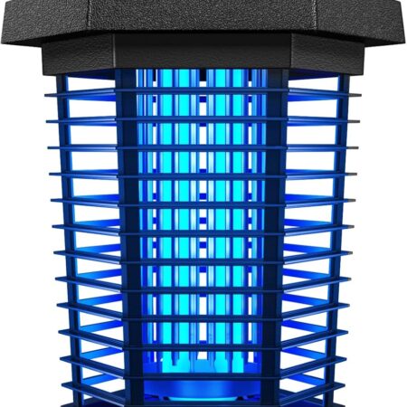 GOOTOP Bug Zapper Outdoor Electric Mosquito and Fly Zapper with 4200V Grid, Indoor/Outdoor Insect Killer Trap with Replaceable Bulb and ABS Housing, 3-Prong Plug, Black