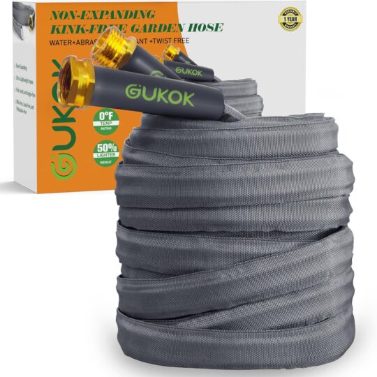 Ultra-light 600ft garden hose with kink-free, flexible design; made with safe, lead-free and BPA-free materials.